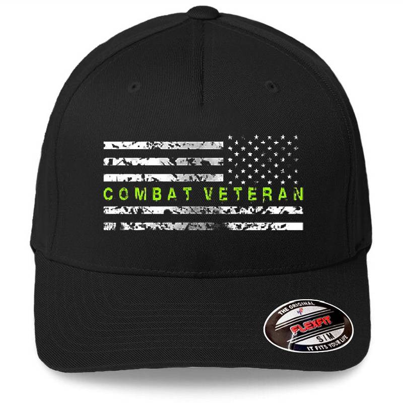 Combat Veteran Premium Flat Bill Snapback Caps