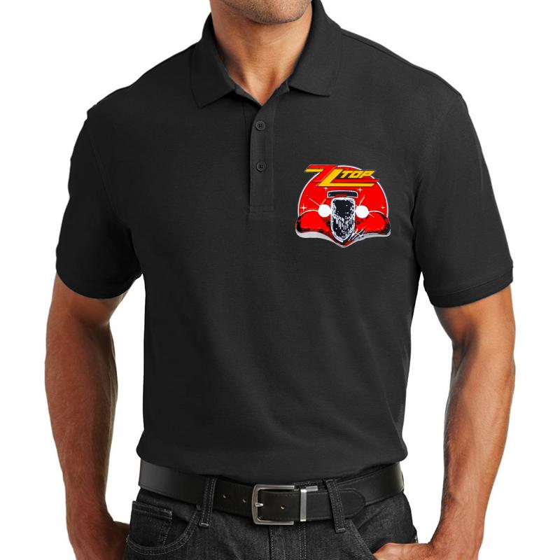 Zz Top: Driving. Unisex Polo Jersey Sport Shirt Men Black