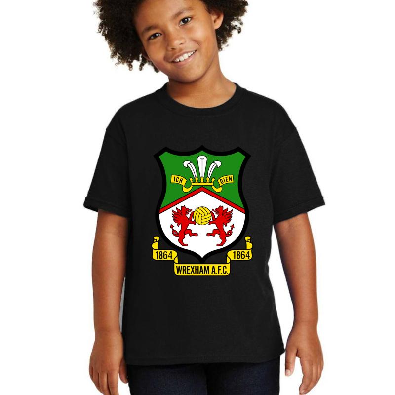 Wrexham Afc Logo Youth T-Shirt Boy Black