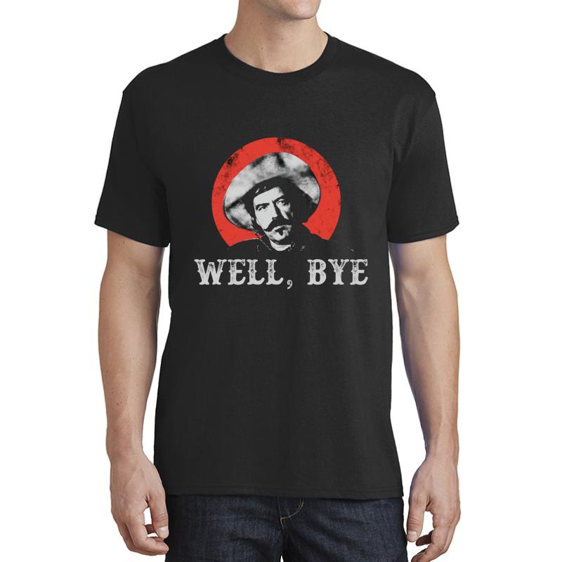 Well Bye In White Stencil Unisex T-Shirt Men Black