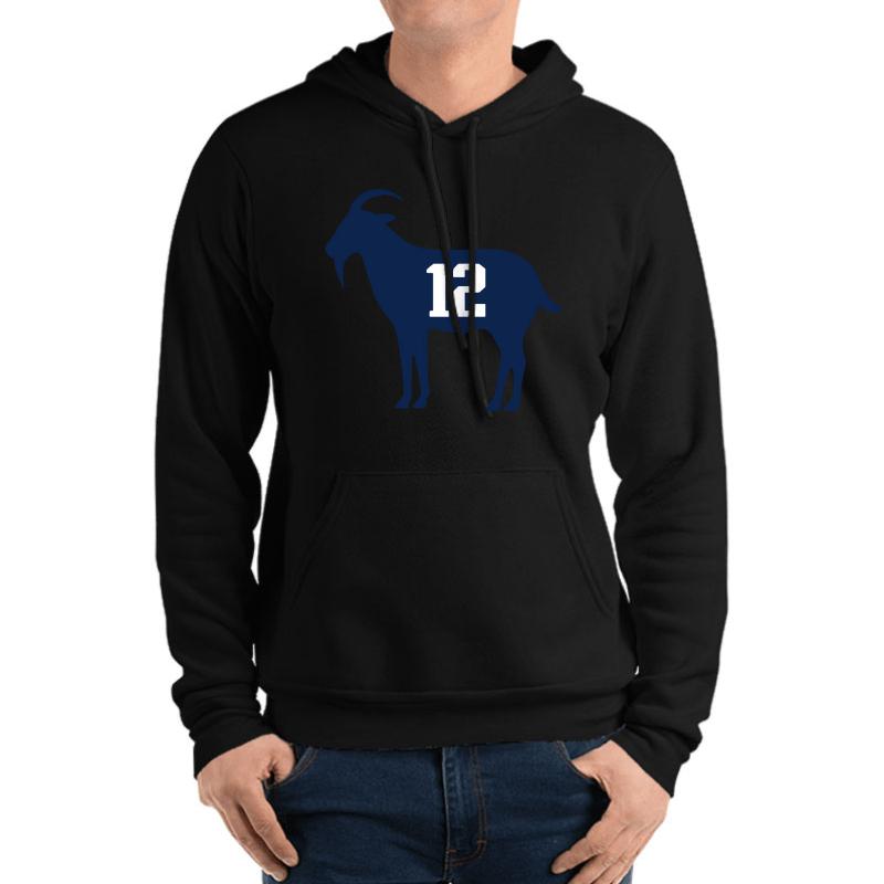 Tom Brady Goat 12 Unisex Hooded Sweatshirt Men Black