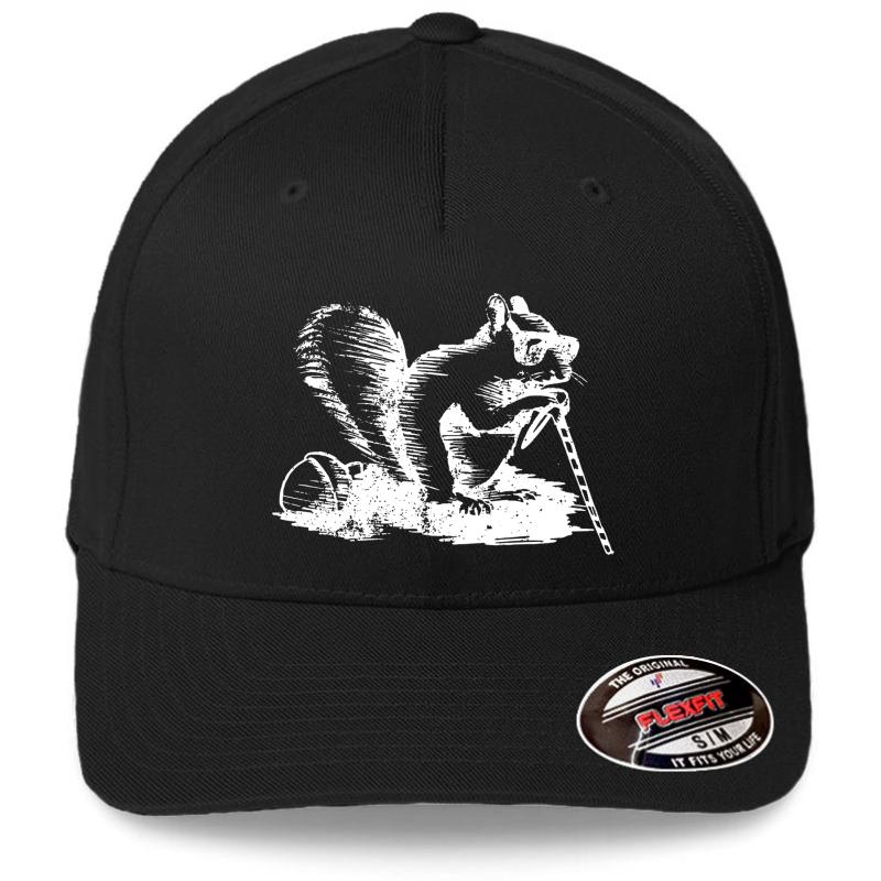 A Blind Squirrel Flexfit Baseball Cap  Black