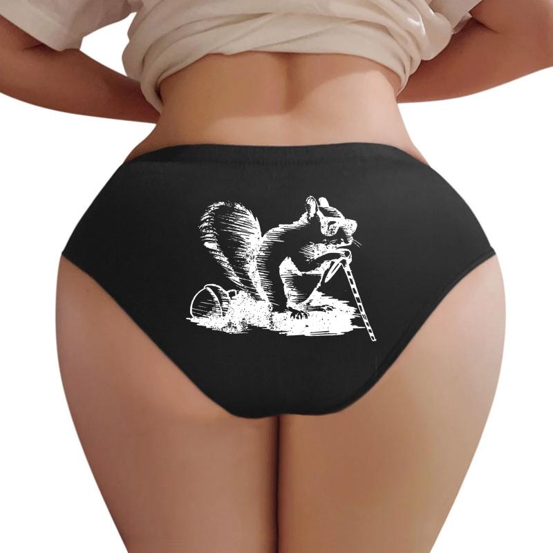 A Blind Squirrel Women Underwear Panties Women Black