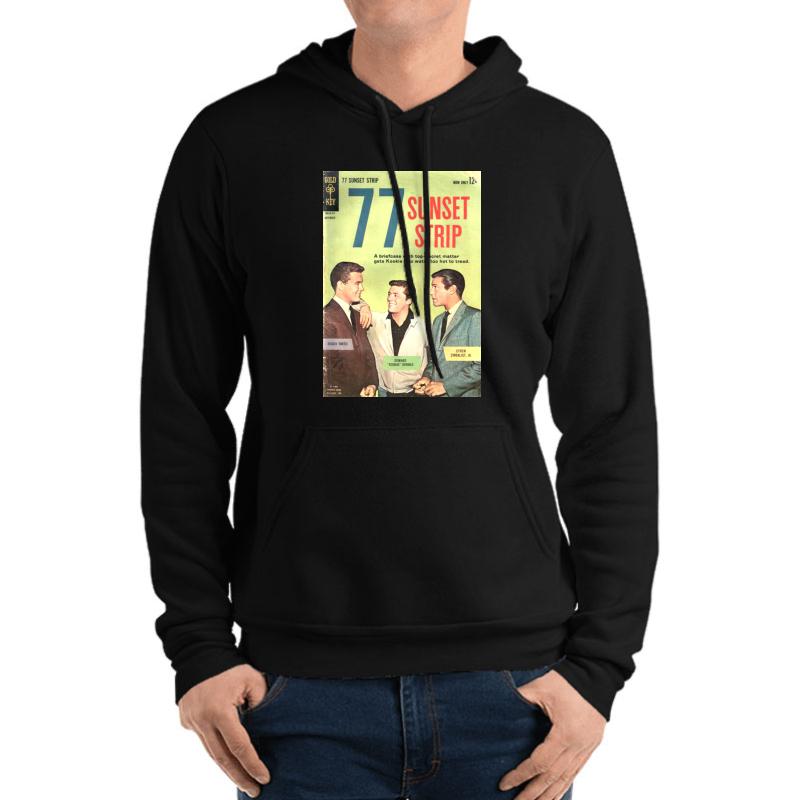 77 Sunset Strip Unisex Hooded Sweatshirt Men Black