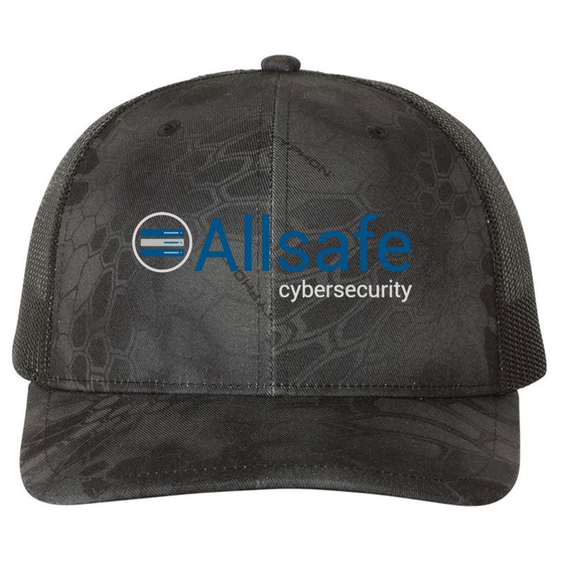 Allsafe Mr Robot  Richardson Premium Trucker Snapback Cap  Kryptek Typhon Black