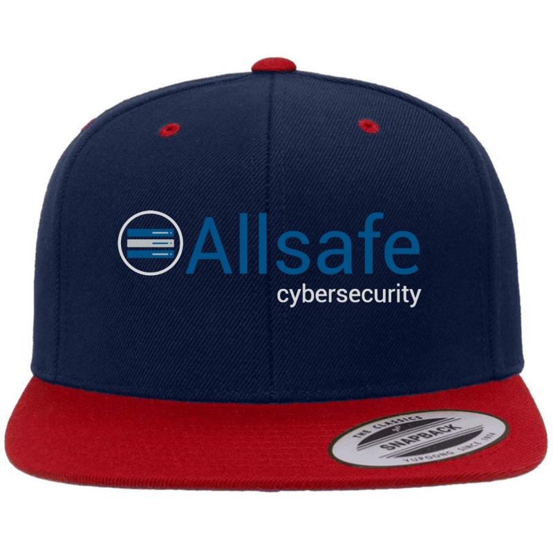 Allsafe Mr Robot  Premium Flat Bill Snapback Cap  Navy