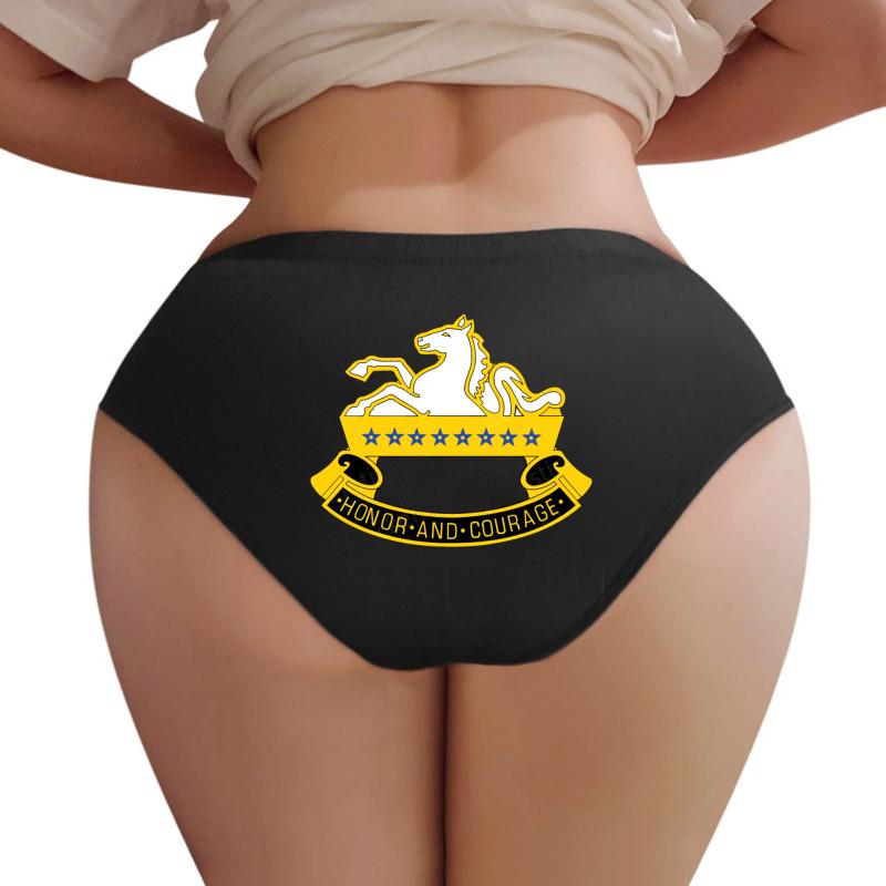 8Th Cavalry Regiment Us Army  Women Underwear Panties Women Black