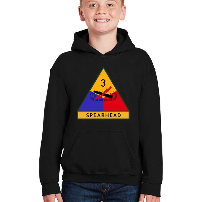 3Rd Armored Division United States  Youth Hooded Sweatshirt Boy Black