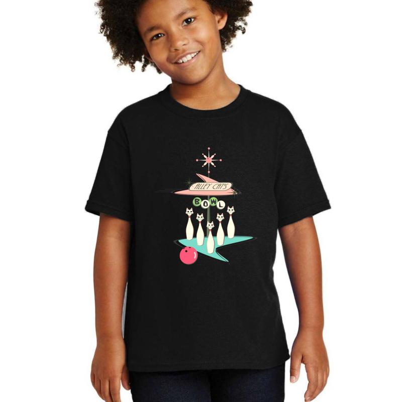 Alley Cats Youth T-Shirt Boy Black