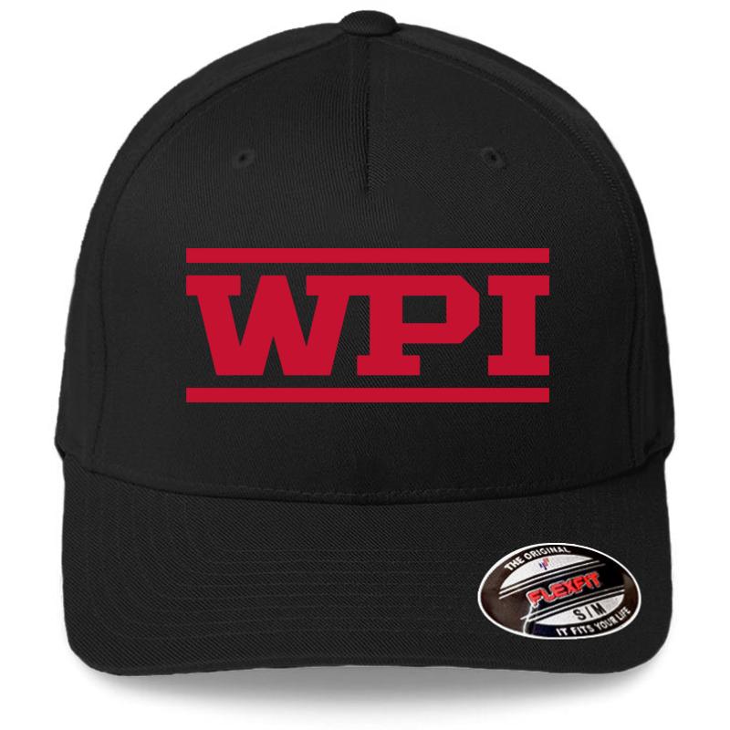 Wpi Logo Flexfit Baseball Cap  Black