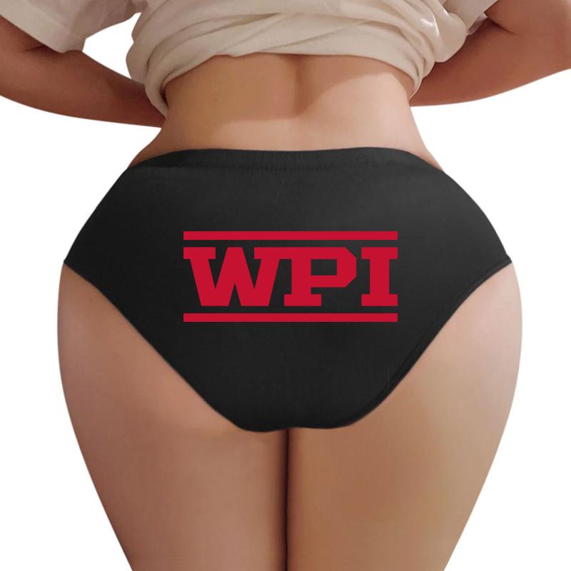 Wpi Logo Women Underwear Panties Women Black