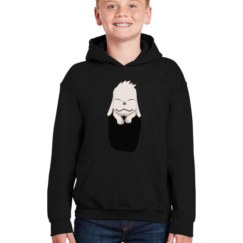 Akamaru Pocket Youth Hooded Sweatshirt Boy Black