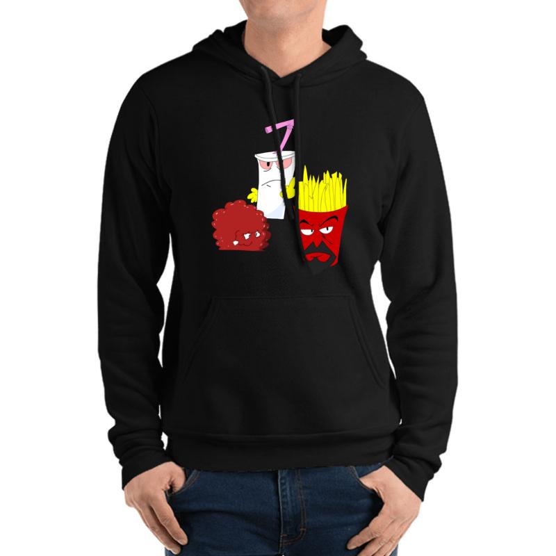 Aqua Teen Hunger Force Unisex Hooded Sweatshirt Men Black