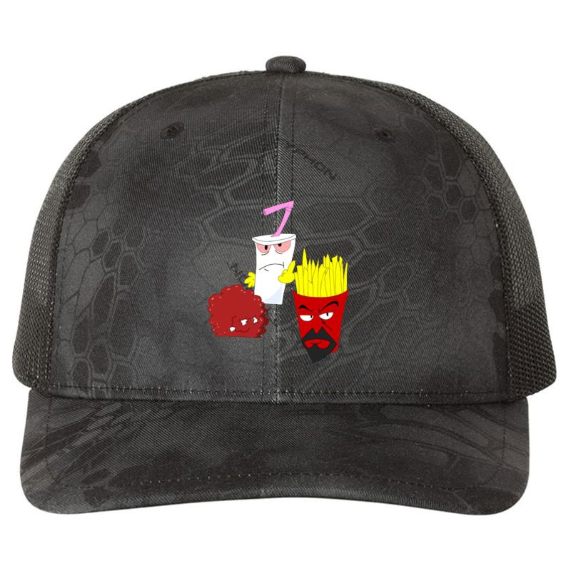 Aqua Teen Hunger Force Richardson Premium Trucker Snapback Cap  Kryptek Typhon Black