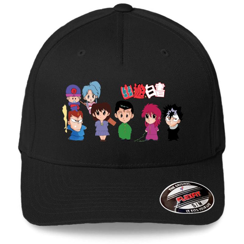 Yu Yu Hakusho Chibi Flexfit Baseball Cap  Black