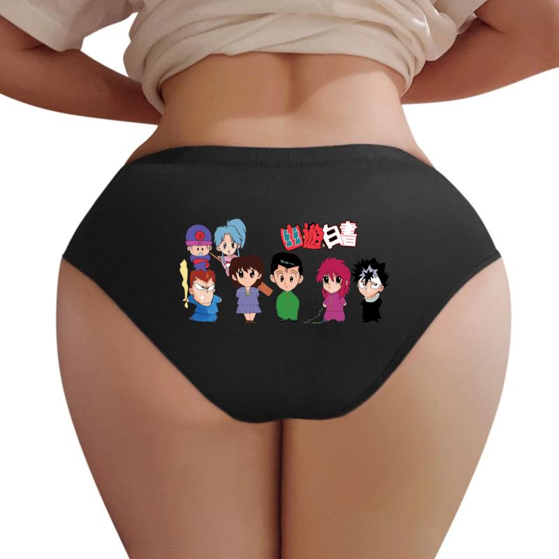 Yu Yu Hakusho Chibi Women Underwear Panties Women Black