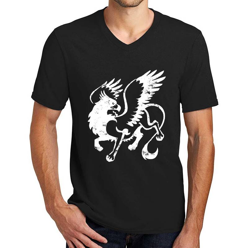 Griffon Fantasy Design, White Unisex T-shirts