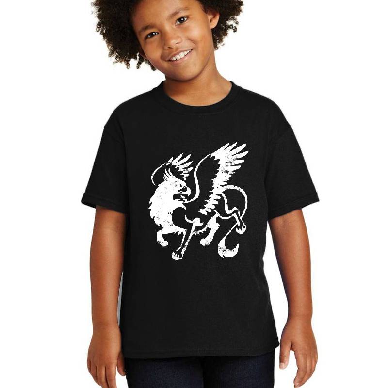 Griffon Fantasy Design, White Unisex T-shirts