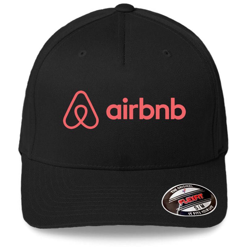 Airbnb  Flexfit Baseball Cap  Black