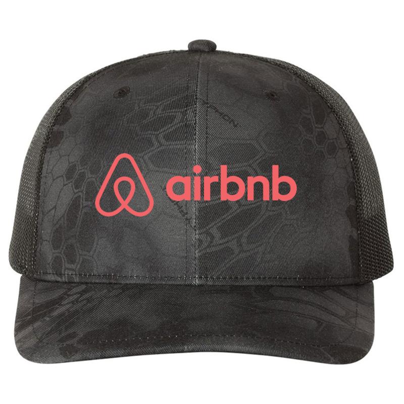 Airbnb  Richardson Premium Trucker Snapback Cap  Kryptek Typhon Black