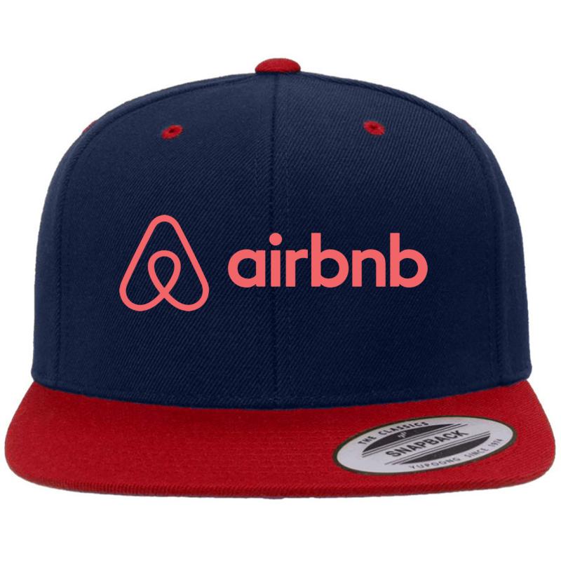 Airbnb  Premium Flat Bill Snapback Cap  Navy