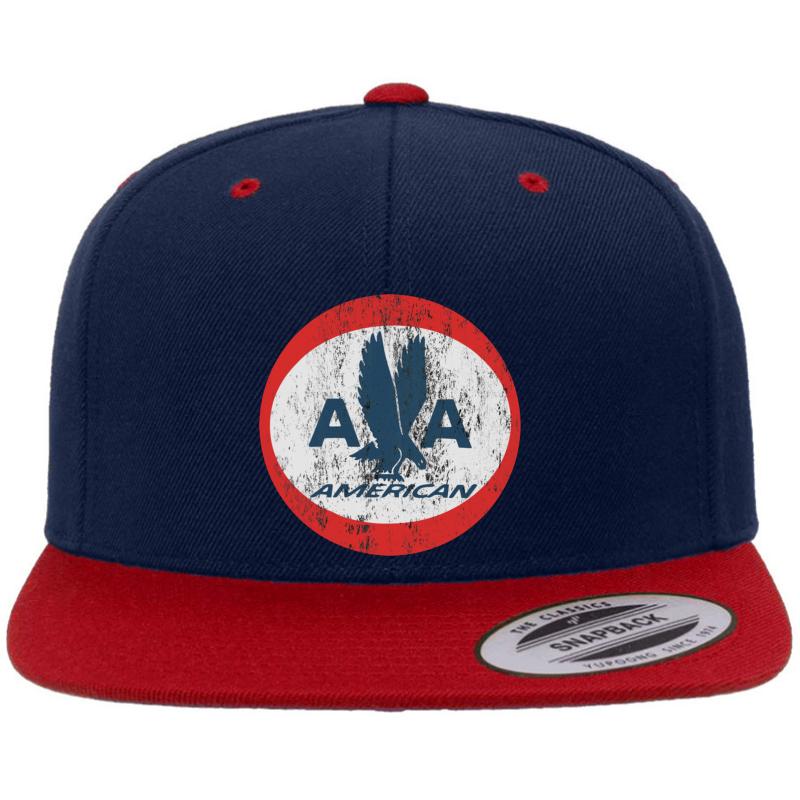 American Airlines Retro Logo Shirt Premium Flat Bill Snapback Cap  Navy