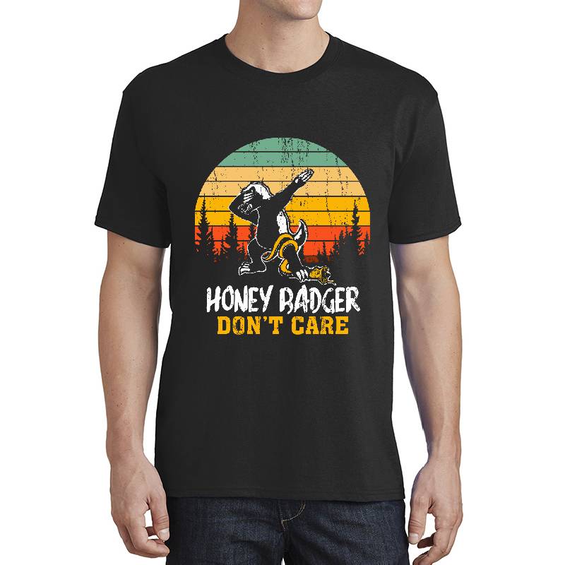 Honey Badger Dont Care Vintage Sunset Dabbing Wild Animal Eat Snake Richardson Premium Trucker Snapback Caps