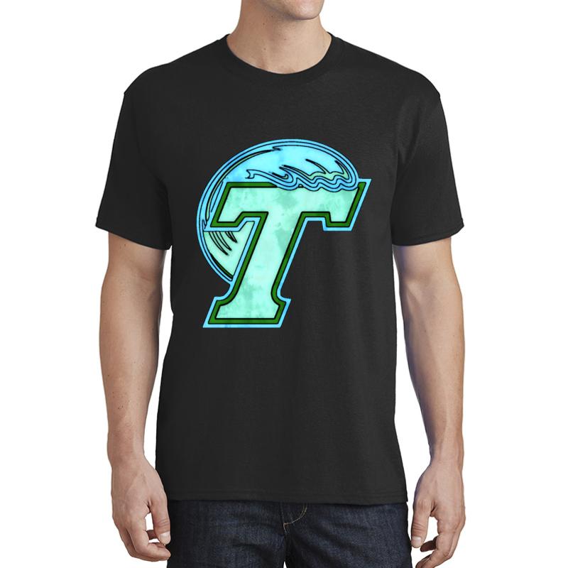 Watercolor Tulane Unisex T-Shirt Men Black