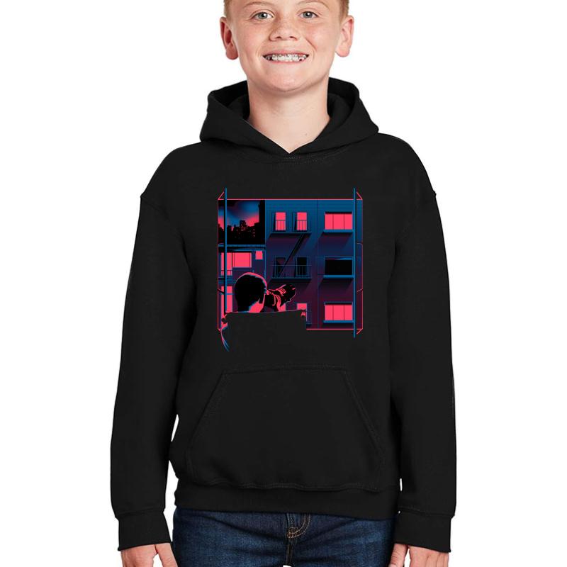 Alfred Hitchcock - Rear Window Youth Hooded Sweatshirt Boy Black