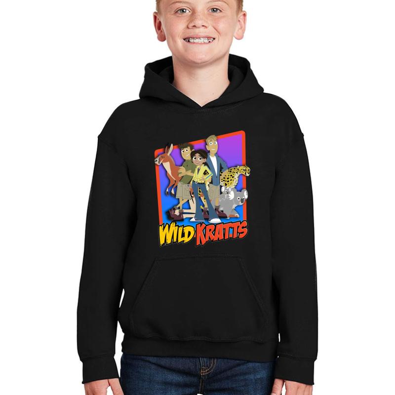 Wild Kratts Team Youth Hooded Sweatshirt Boy Black