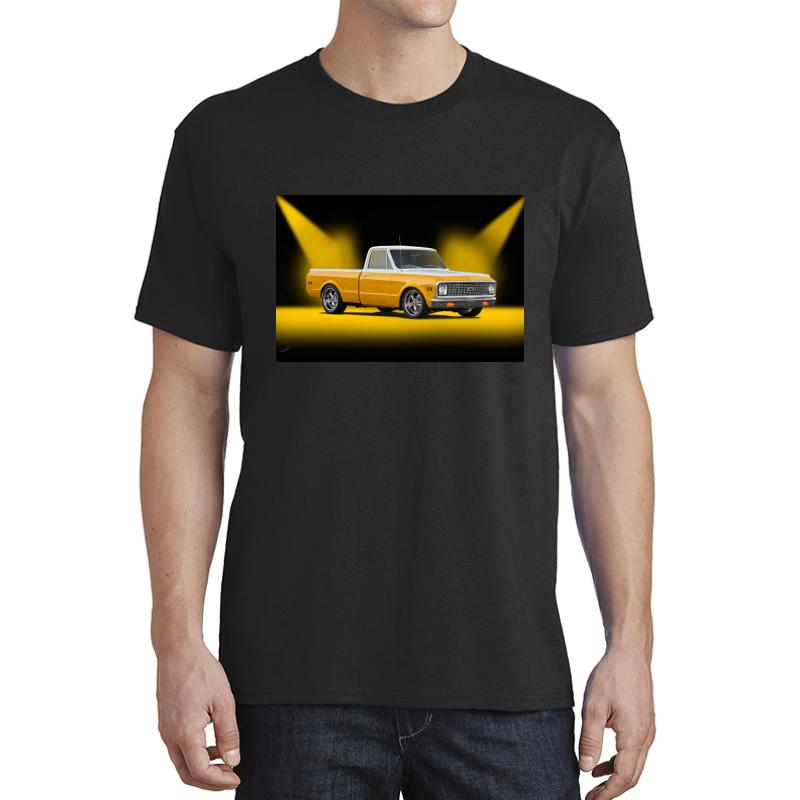 1971 Chevrolet C10 Fleetside Pickup Unisex T-Shirt Men Black