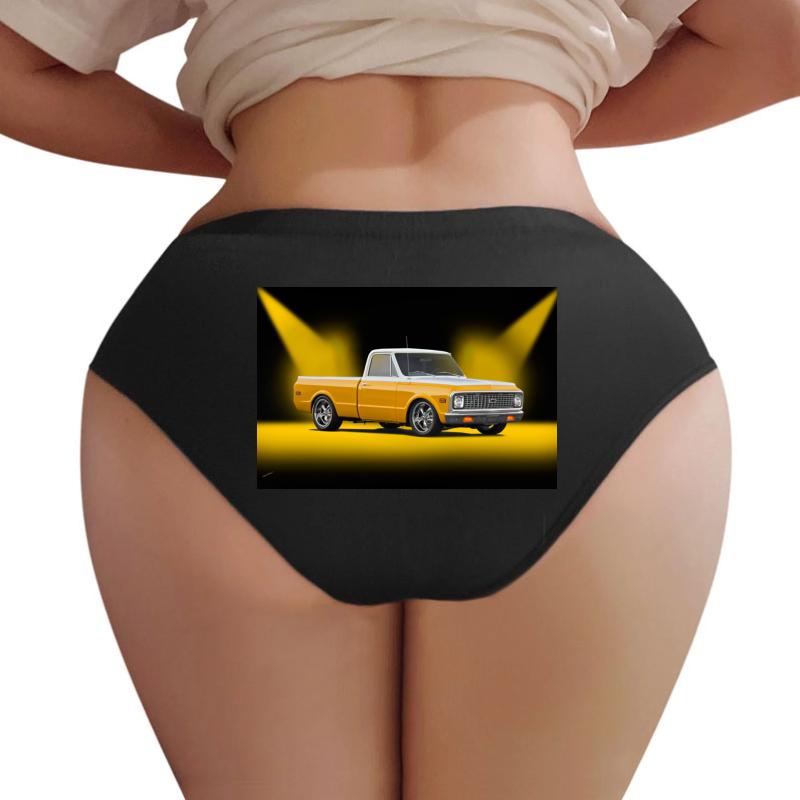 1971 Chevrolet C10 Fleetside Pickup Women Underwear Panties Women Black