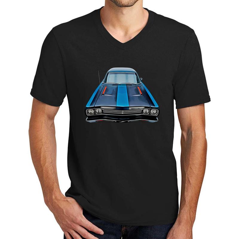 1969 Plymouth Road Runner Unisex V-Neck T-Shirt Men Black