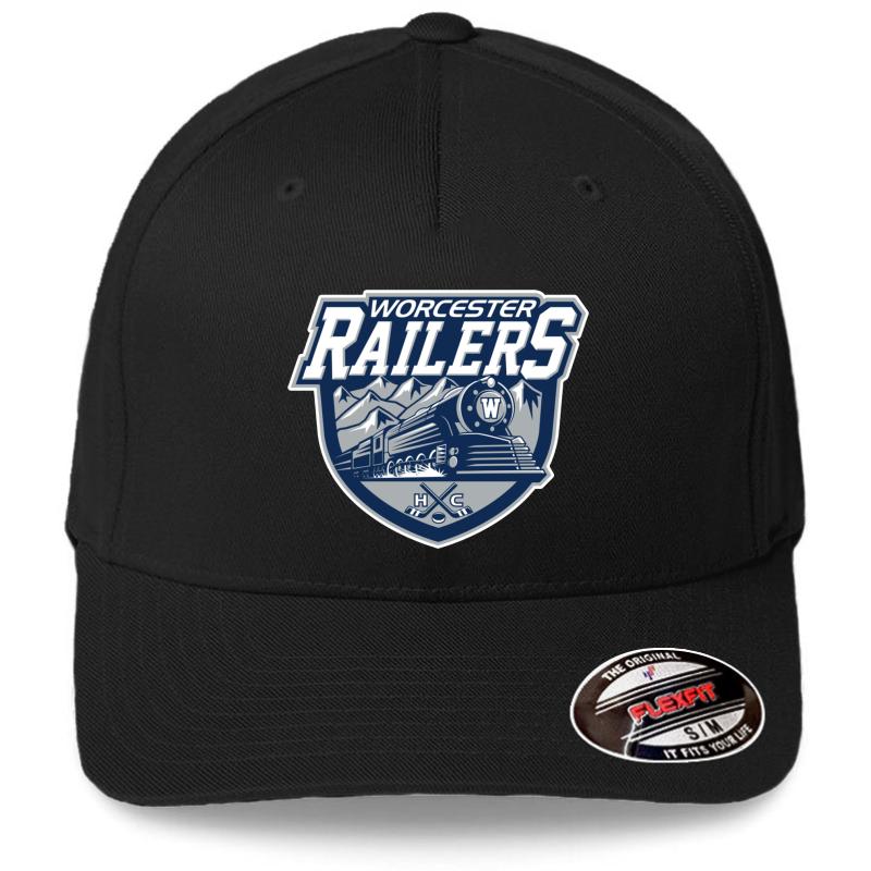 Worcester Railers Flexfit Baseball Cap  Black