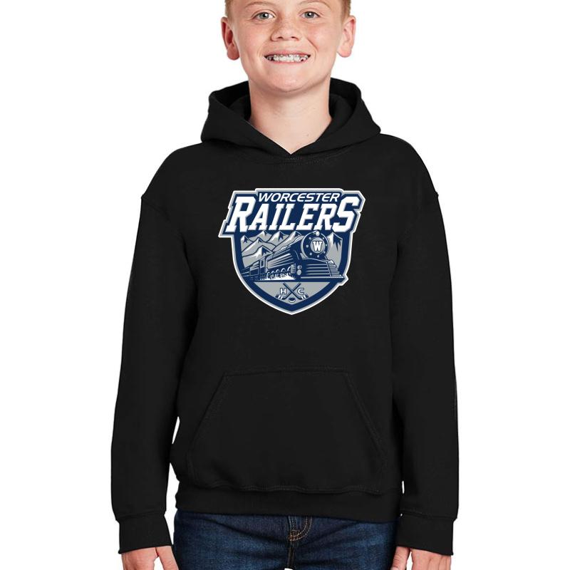 Worcester Railers Youth Hooded Sweatshirt Boy Black