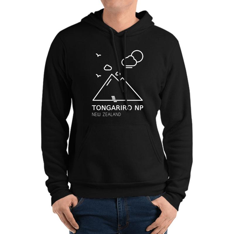 Tongariro Crossing National Park New Zealand Unisex Hooded Sweatshirt Men Black