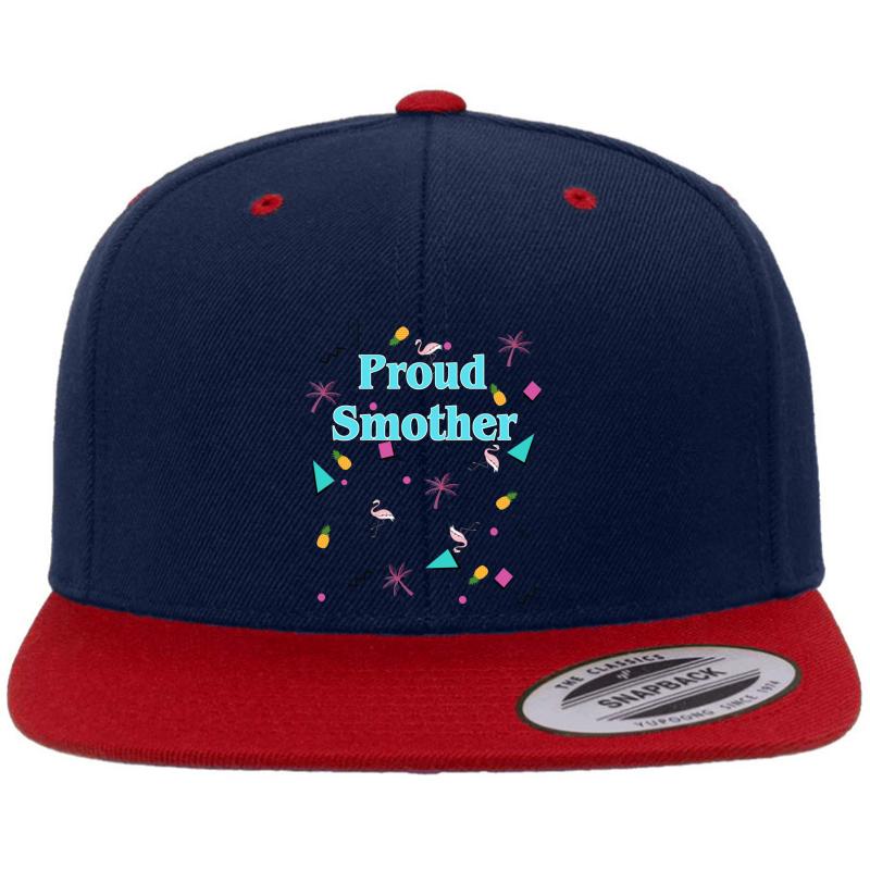 80'S Proud Smother Goldbergs Beverly Goldberg Tropical Theme Premium Flat Bill Snapback Cap  Navy