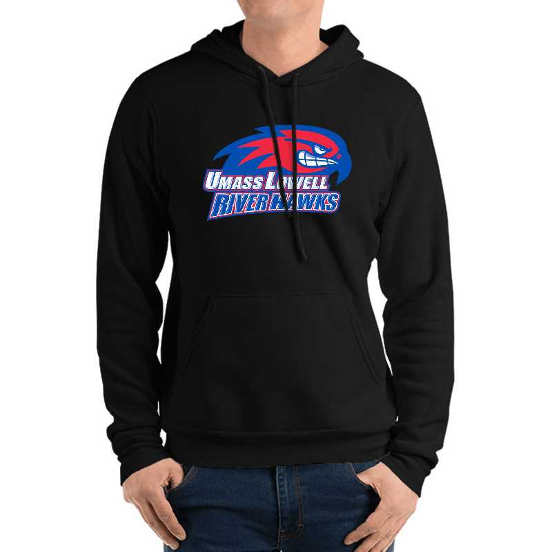 Umass Lowell River Hawks Unisex Hooded Sweatshirt Men Black