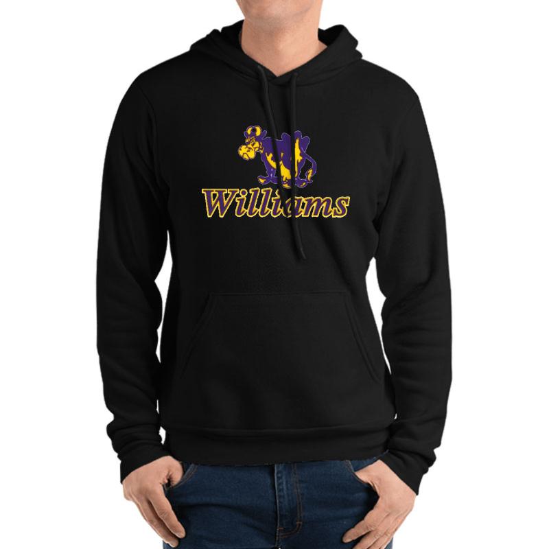 Williams College Sticker Shirt Unisex Hooded Sweatshirt Men Black