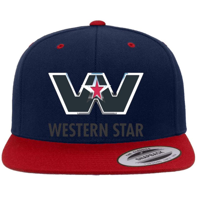 Western Star Premium Flat Bill Snapback Cap  Navy