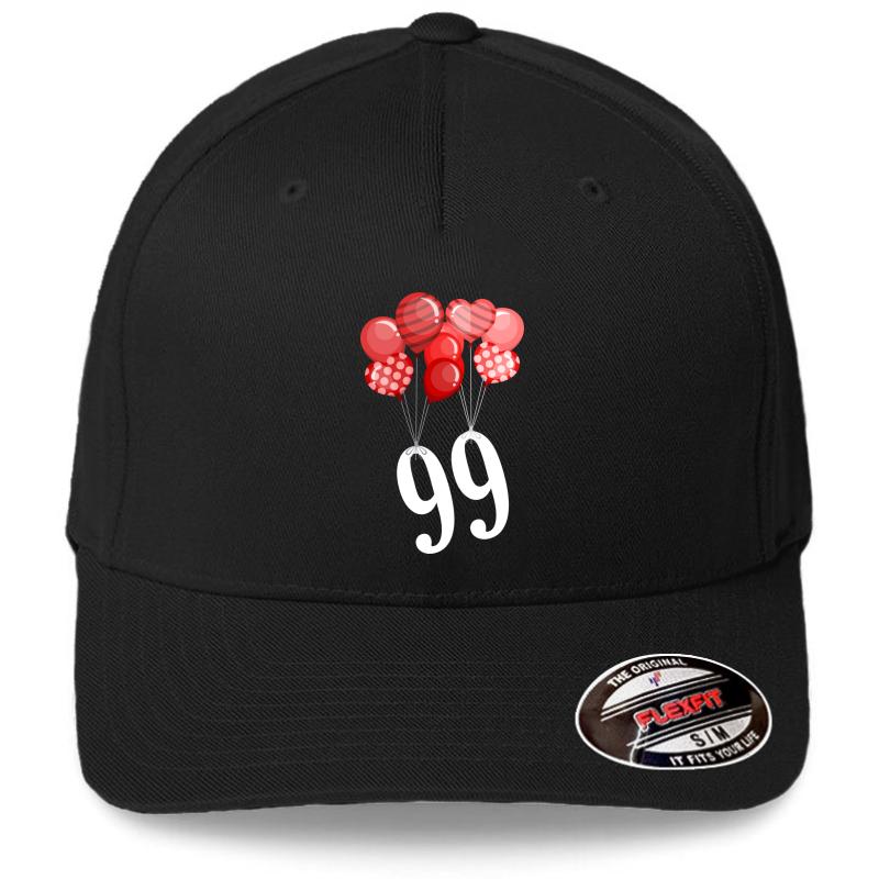 99 Red Balloons - 80S Nena Anti-War Peace Song Flexfit Baseball Cap  Black