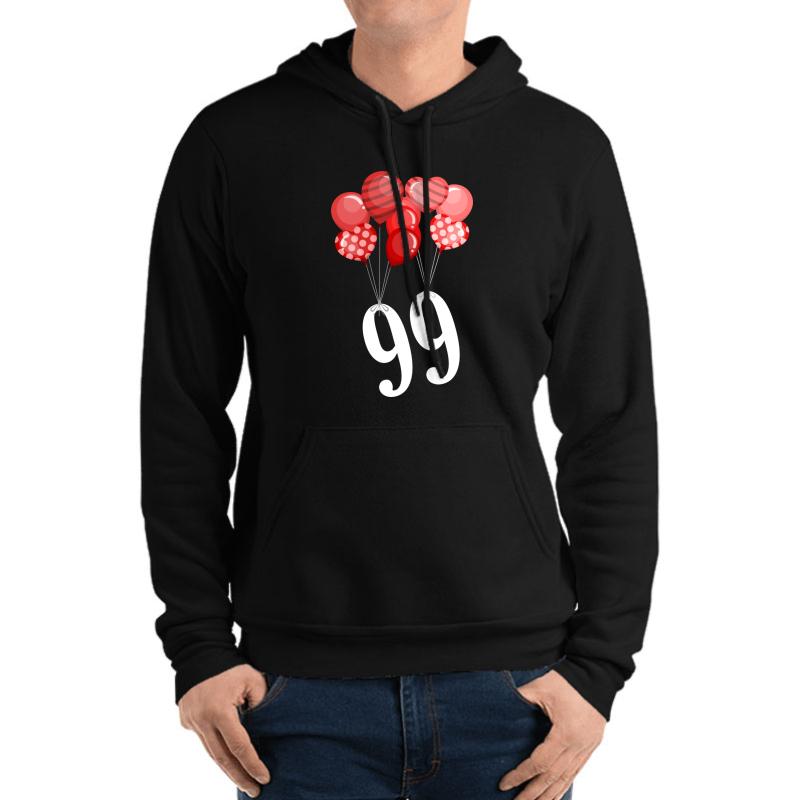 99 Red Balloons - 80S Nena Anti-War Peace Song Unisex Hooded Sweatshirt Men Black