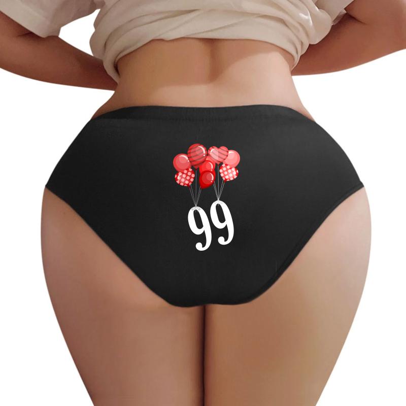 99 Red Balloons - 80S Nena Anti-War Peace Song Women Underwear Panties Women Black