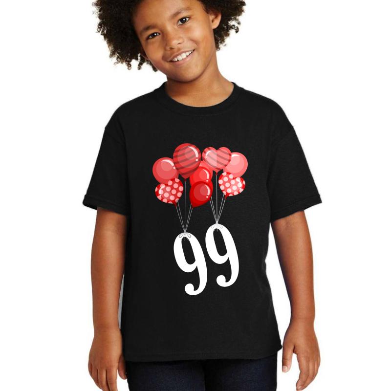 99 Red Balloons - 80S Nena Anti-War Peace Song Youth T-Shirt Boy Black