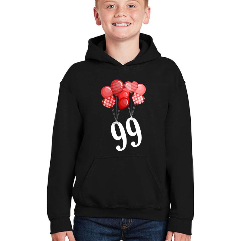 99 Red Balloons - 80S Nena Anti-War Peace Song Youth Hooded Sweatshirt Boy Black