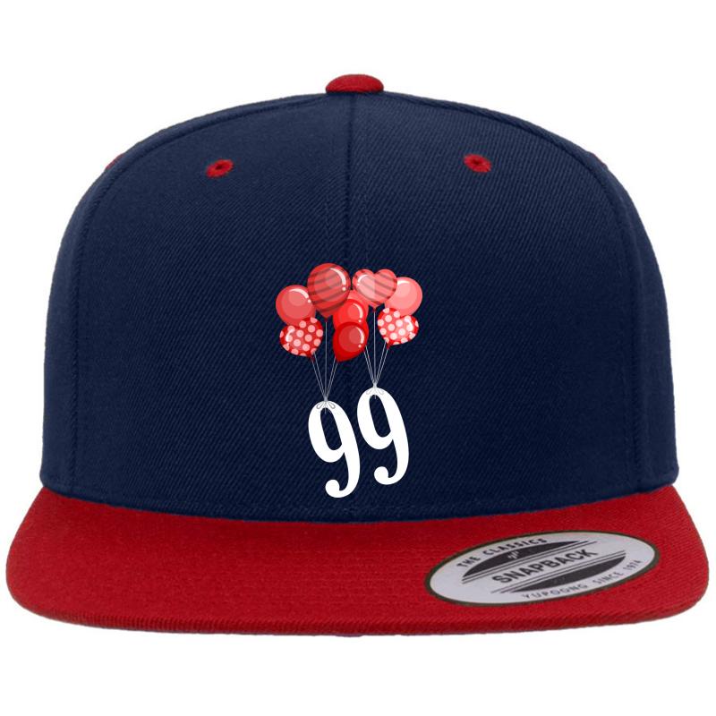 99 Red Balloons - 80S Nena Anti-War Peace Song Premium Flat Bill Snapback Cap  Navy