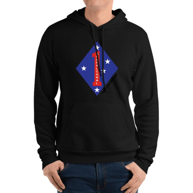 1St Marine Division Unisex Hooded Sweatshirt Men Black