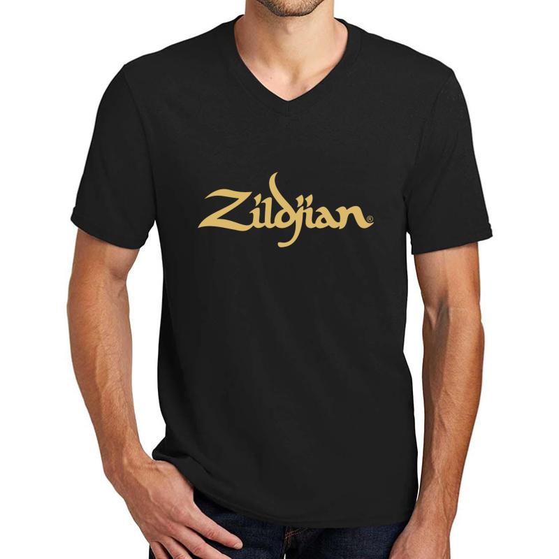 Zildjian Cymbal Manufacturer Unisex V-Neck T-Shirt Men Black