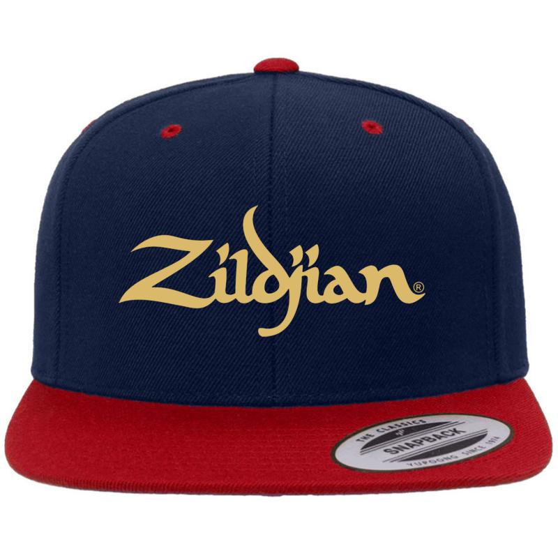 Zildjian Cymbal Manufacturer Premium Flat Bill Snapback Cap  Navy