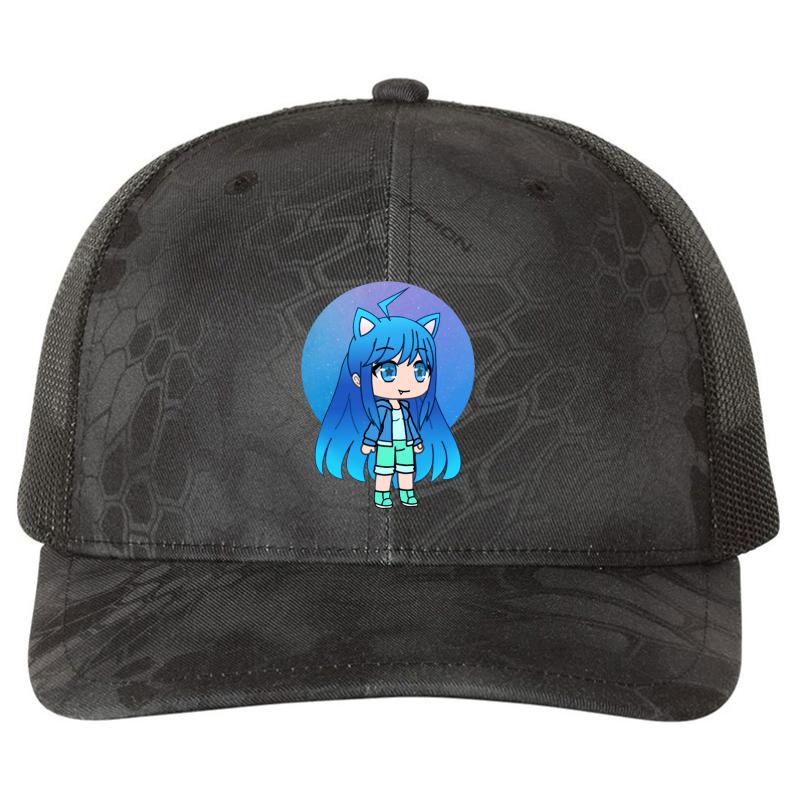 Aqua Chan Cute Gacha Girl Richardson Premium Trucker Snapback Cap  Kryptek Typhon Black